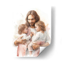 Jesús y las gemelas - Cristianos de la Biblia | Cuadro decorativo de Canvas Lab