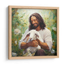 Pintura de Jesús con cordero blanco - Cristianos de la Biblia | Cuadro decorativo de Canvas Lab