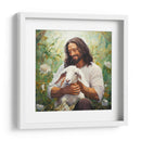 Pintura de Jesús con cordero blanco - Cristianos de la Biblia | Cuadro decorativo de Canvas Lab