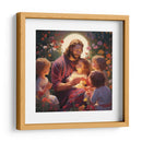 Pintura de Jesús con niños - Cristianos de la Biblia | Cuadro decorativo de Canvas Lab