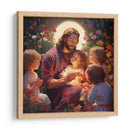 Pintura de Jesús con niños - Cristianos de la Biblia | Cuadro decorativo de Canvas Lab