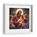 Pintura de Jesús con niños - Cristianos de la Biblia | Cuadro decorativo de Canvas Lab