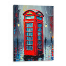 Cabina Roja Londres - Color Strokes | Cuadro decorativo de Canvas Lab