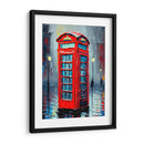 Cabina Roja Londres - Color Strokes | Cuadro decorativo de Canvas Lab