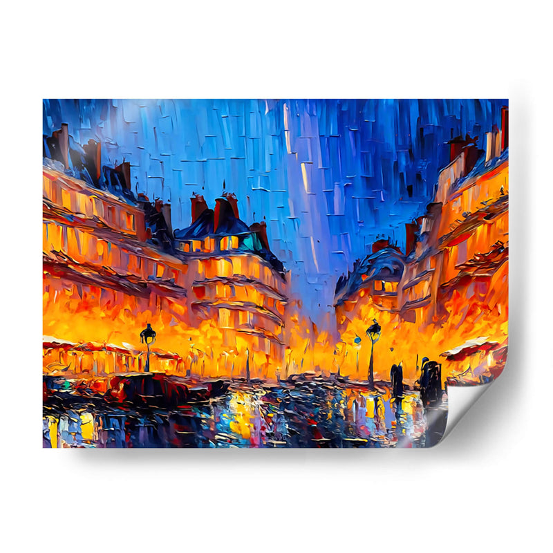 Calles de Paris - Color Strokes | Cuadro decorativo de Canvas Lab