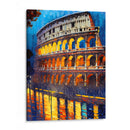 Coliseo de Noche - Color Strokes | Cuadro decorativo de Canvas Lab