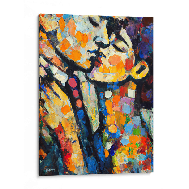 El Beso Colores - Color Strokes | Cuadro decorativo de Canvas Lab