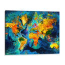 Mapa del Mundo - Color Stroke - Color Strokes | Cuadro decorativo de Canvas Lab