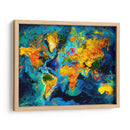 Mapa del Mundo - Color Stroke - Color Strokes | Cuadro decorativo de Canvas Lab