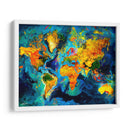 Mapa del Mundo - Color Stroke - Color Strokes | Cuadro decorativo de Canvas Lab