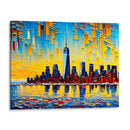 Horizonte de Nueva York - Color Strokes | Cuadro decorativo de Canvas Lab