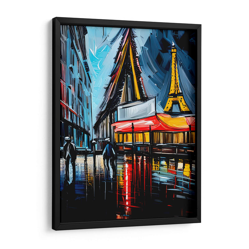 Paris de Noche 2 - Color Strokes | Cuadro decorativo de Canvas Lab