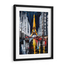 Paris de Noche - Color Strokes | Cuadro decorativo de Canvas Lab