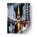 Paris de Noche - Color Strokes | Cuadro decorativo de Canvas Lab