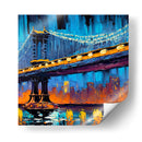 Puente de Manhattan - Color Strokes | Cuadro decorativo de Canvas Lab