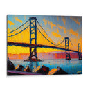 Puente Golden Gate - Color Strokes | Cuadro decorativo de Canvas Lab