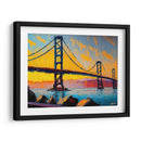 Puente Golden Gate - Color Strokes | Cuadro decorativo de Canvas Lab