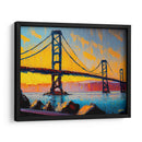 Puente Golden Gate - Color Strokes | Cuadro decorativo de Canvas Lab