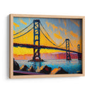 Puente Golden Gate - Color Strokes | Cuadro decorativo de Canvas Lab