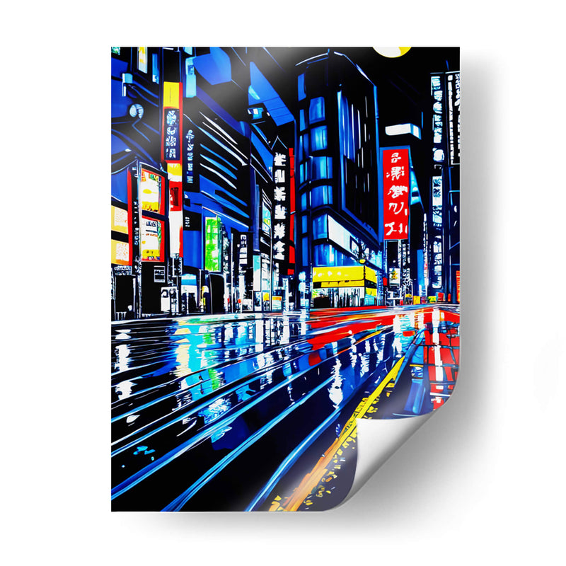Tokyo - Color Strokes | Cuadro decorativo de Canvas Lab