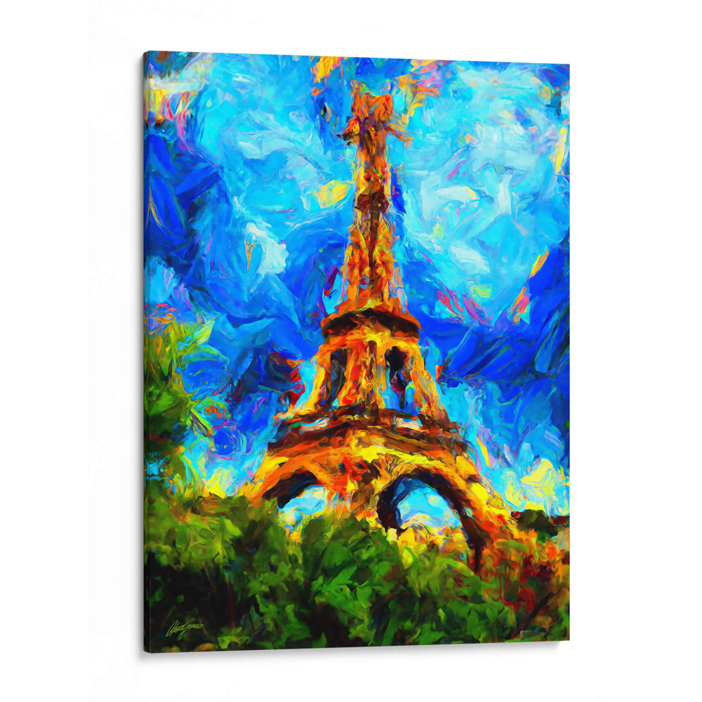 Torre Eiffel Zoom I - Color Strokes | Cuadro decorativo de Canvas Lab