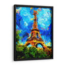 Torre Eiffel Zoom I - Color Strokes | Cuadro decorativo de Canvas Lab