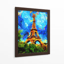 Torre Eiffel Zoom I - Color Strokes | Cuadro decorativo de Canvas Lab