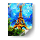 Torre Eiffel Zoom I - Color Strokes | Cuadro decorativo de Canvas Lab