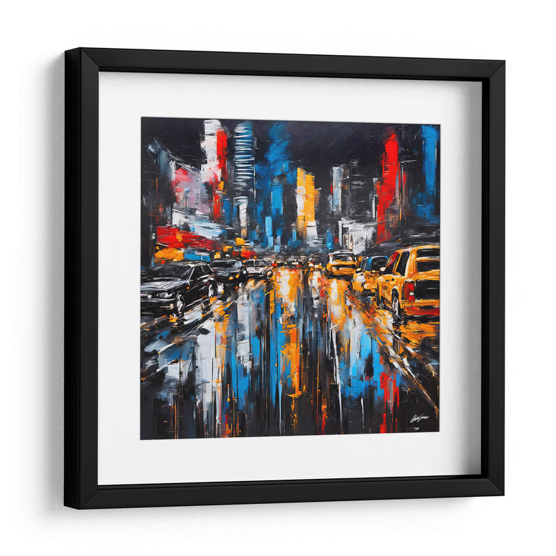 Trafico de Nueva York - Color Strokes | Cuadro decorativo de Canvas Lab