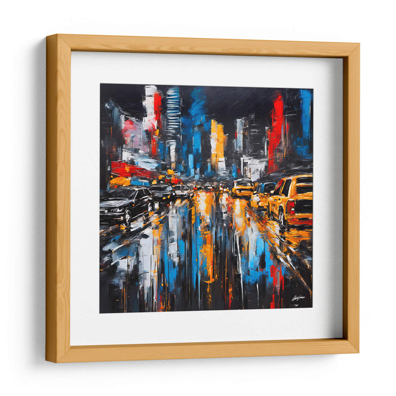 Trafico de Nueva York - Color Strokes | Cuadro decorativo de Canvas Lab