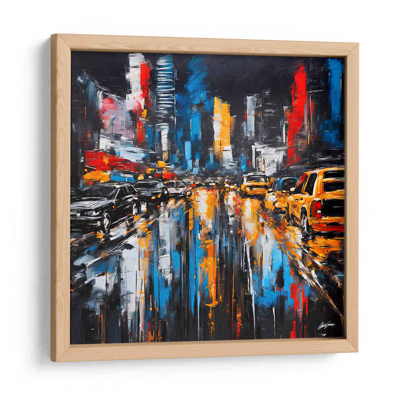 Trafico de Nueva York - Color Strokes | Cuadro decorativo de Canvas Lab
