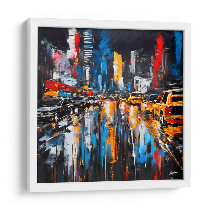 Trafico de Nueva York - Color Strokes | Cuadro decorativo de Canvas Lab