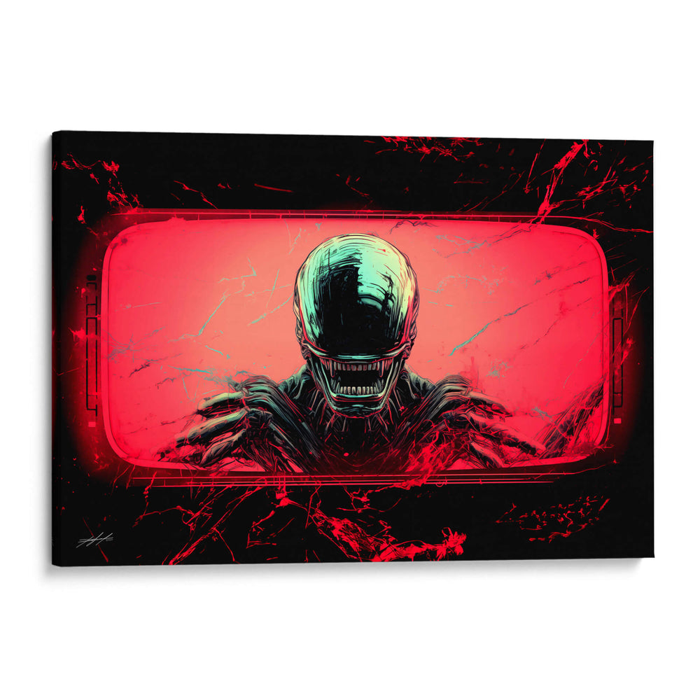 RETROWAVE - ALIEN - DeLaVegaGaming | Cuadro decorativo de Canvas Lab