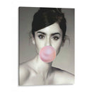 lily collins bubblegum - Nayeli Cabrera | Cuadro decorativo de Canvas Lab