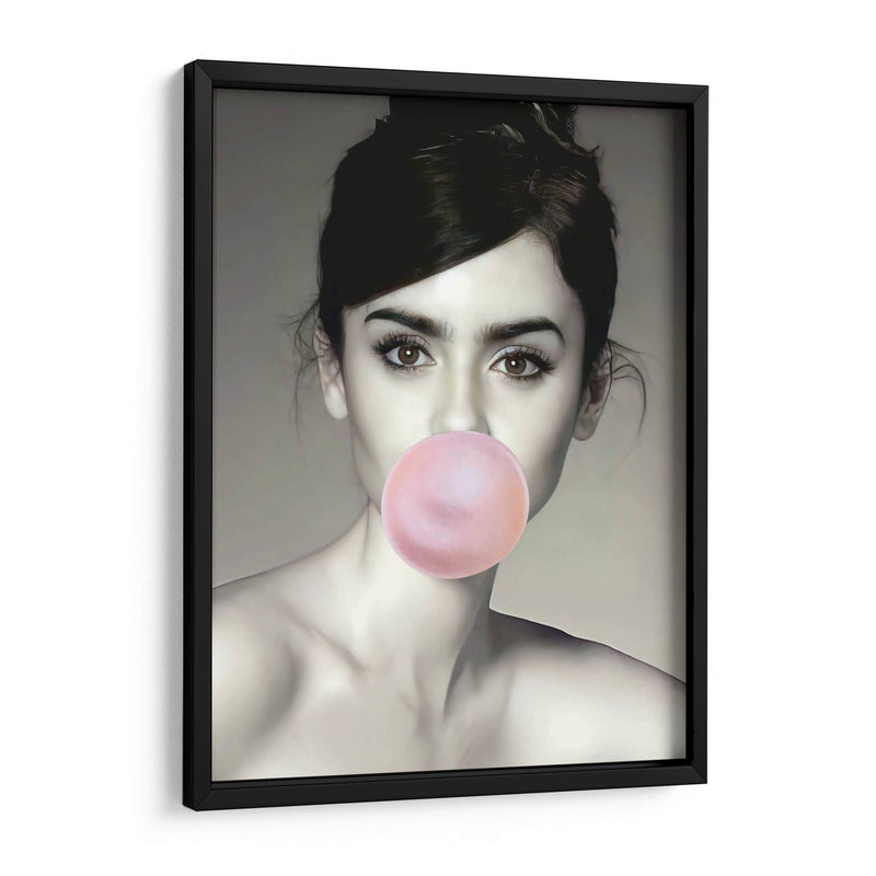 lily collins bubblegum - Nayeli Cabrera | Cuadro decorativo de Canvas Lab