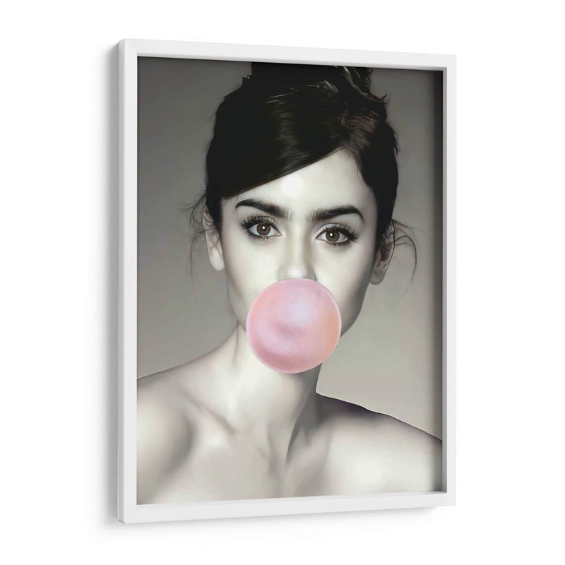 lily collins bubblegum - Nayeli Cabrera | Cuadro decorativo de Canvas Lab