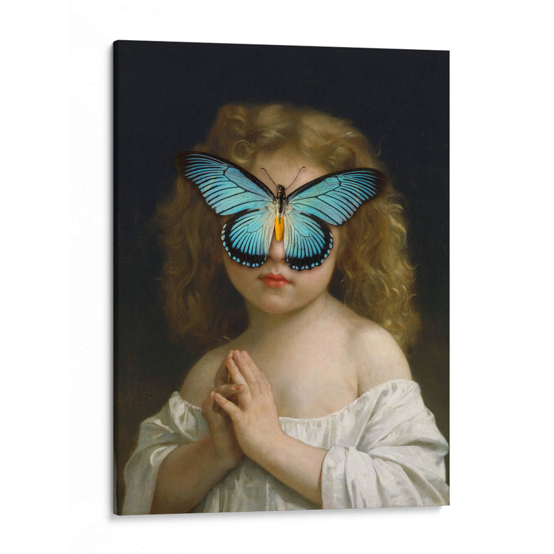 niña maripoza azul - Nayeli Cabrera | Cuadro decorativo de Canvas Lab
