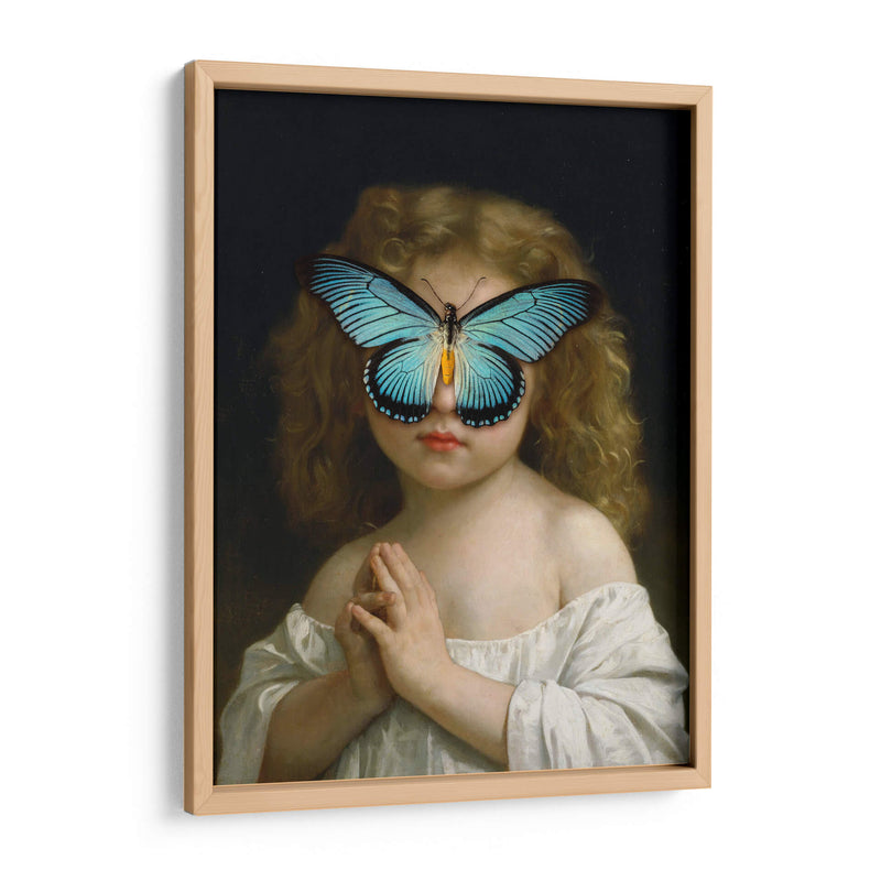 niña maripoza azul - Nayeli Cabrera | Cuadro decorativo de Canvas Lab