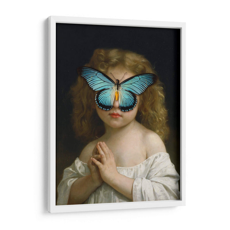 niña maripoza azul - Nayeli Cabrera | Cuadro decorativo de Canvas Lab