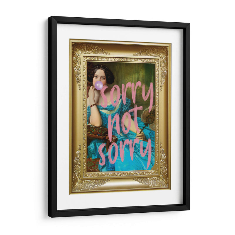 sorry not sorry con marco - Nayeli Cabrera | Cuadro decorativo de Canvas Lab