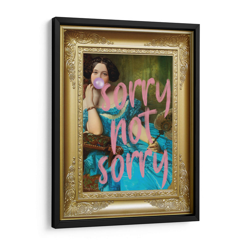 sorry not sorry con marco - Nayeli Cabrera | Cuadro decorativo de Canvas Lab