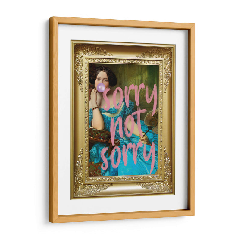 sorry not sorry con marco - Nayeli Cabrera | Cuadro decorativo de Canvas Lab