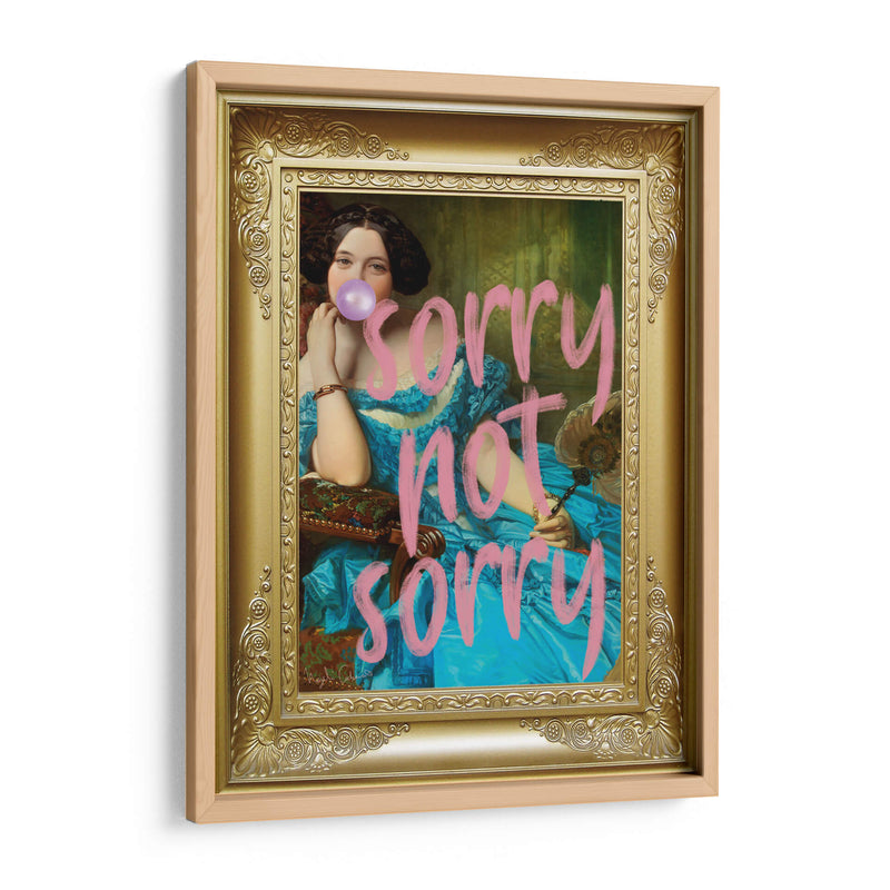 sorry not sorry con marco - Nayeli Cabrera | Cuadro decorativo de Canvas Lab