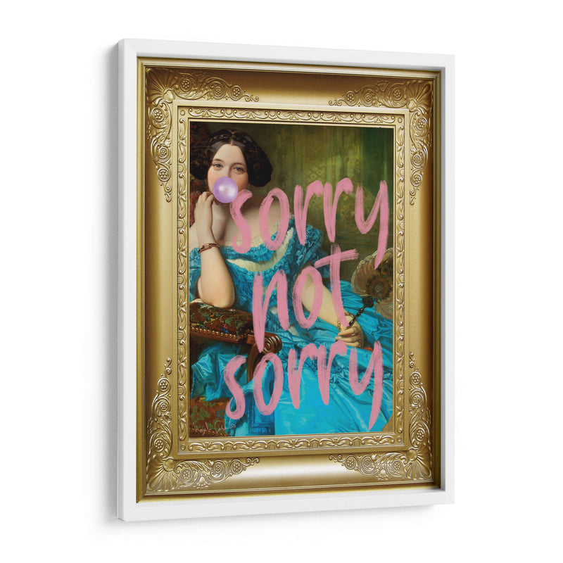 sorry not sorry con marco - Nayeli Cabrera | Cuadro decorativo de Canvas Lab