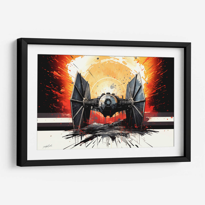 RETROWAVE - TIE-FIGHTER - DeLaVegaGaming | Cuadro decorativo de Canvas Lab