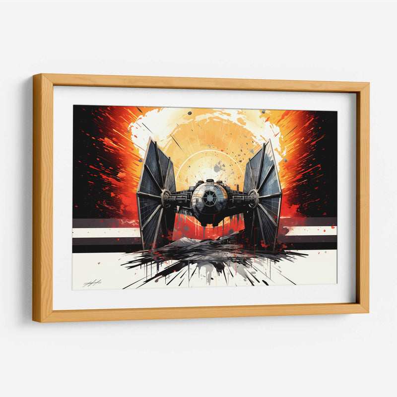 RETROWAVE - TIE-FIGHTER - DeLaVegaGaming | Cuadro decorativo de Canvas Lab