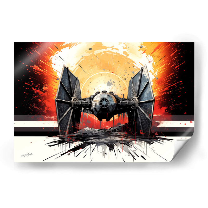 RETROWAVE - TIE-FIGHTER - DeLaVegaGaming | Cuadro decorativo de Canvas Lab