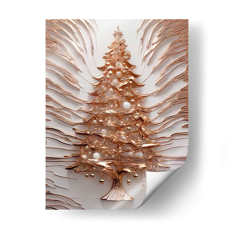 Árbol de Navidad Dorado III - Infiniity Art | Cuadro decorativo de Canvas Lab