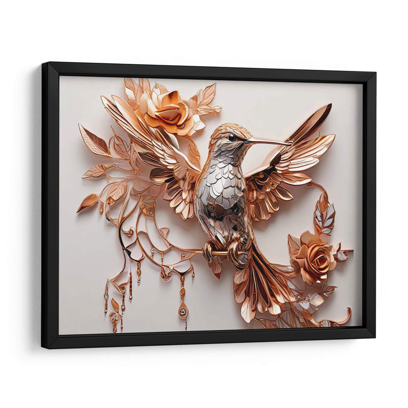 Colibrí Dorado - Infiniity Art | Cuadro decorativo de Canvas Lab