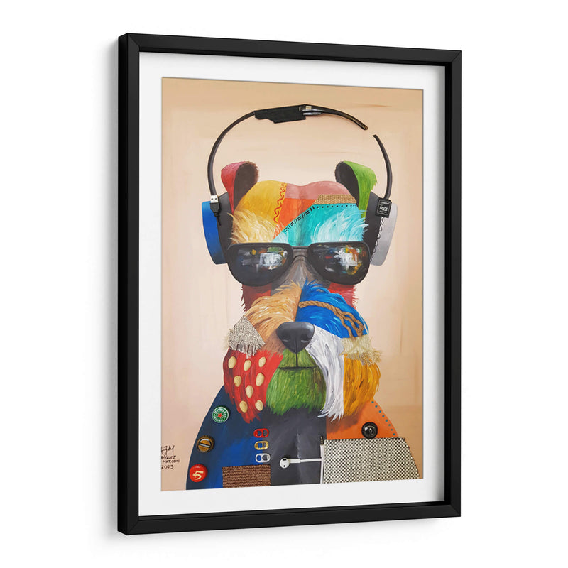 Perro escuchando música - Rodríguez Marconi | Cuadro decorativo de Canvas Lab